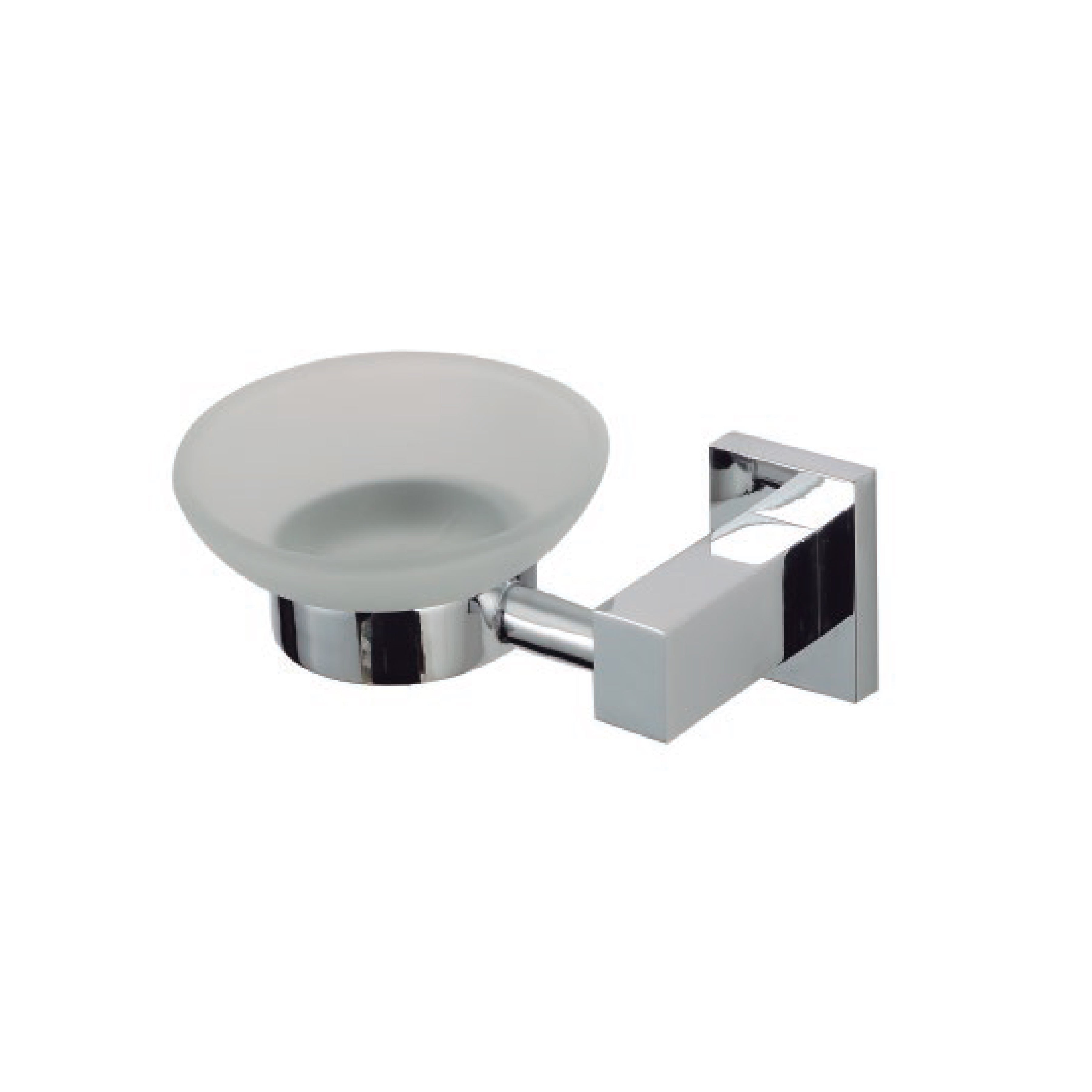 Jabonera 52302 D/Porta Plato Base Cuadrada Minimalista (CR-P) Fratelli